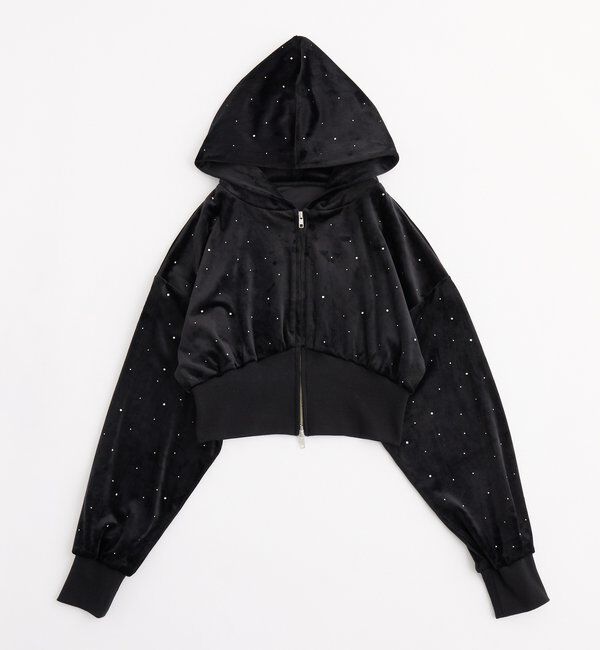  「セットアップ対応／ビジューパーカー」|プルオーバー|