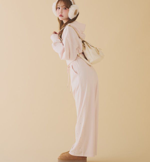  「セットアップ対応／ビジューパーカー」|プルオーバー|