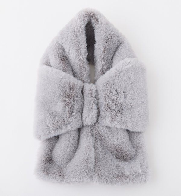  「フェイクファーリボンティペット」|その他|サックスブルー