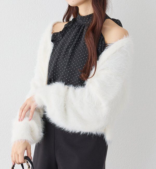  「milkyフェザーショートカーデ」|ニット・セーター|