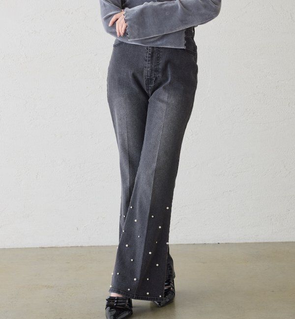  「美脚フレアデニムパンツ」|その他|