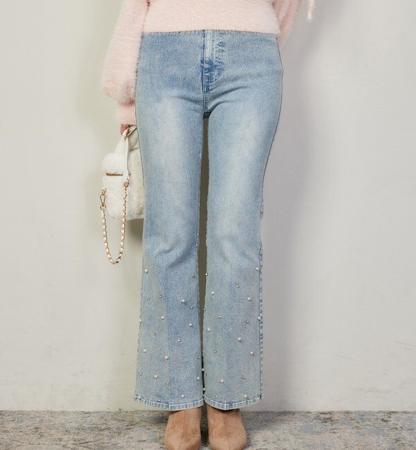  「美脚フレアデニムパンツ」|その他|