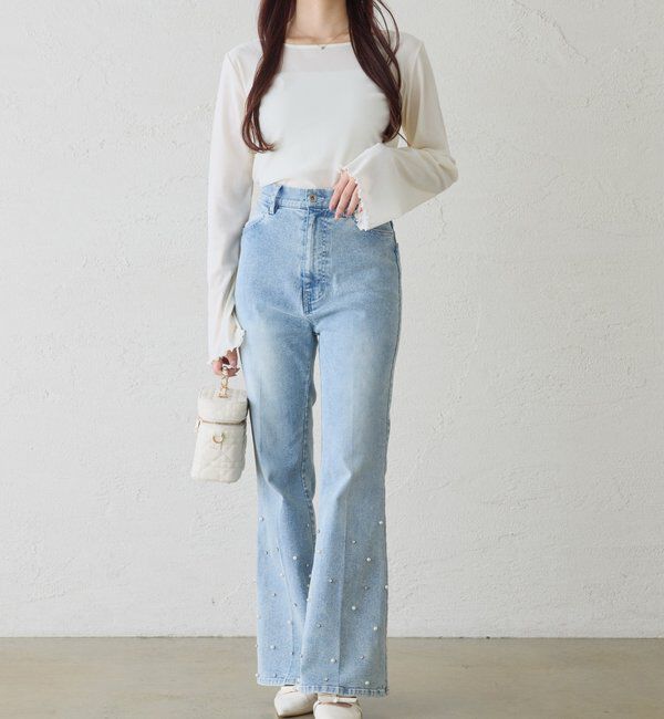  「美脚フレアデニムパンツ」|その他|
