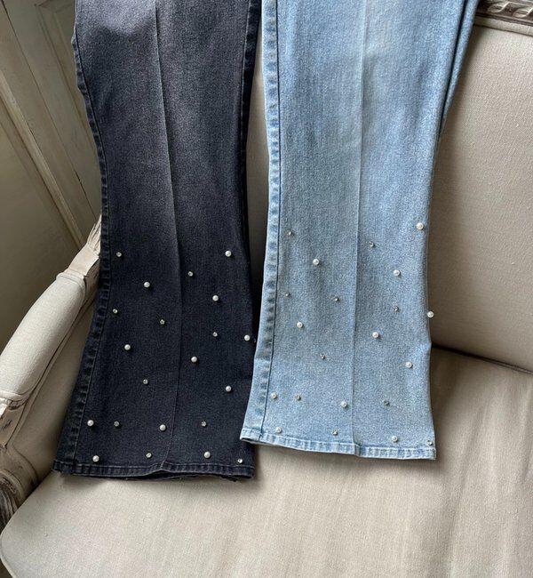  「美脚フレアデニムパンツ」|その他|