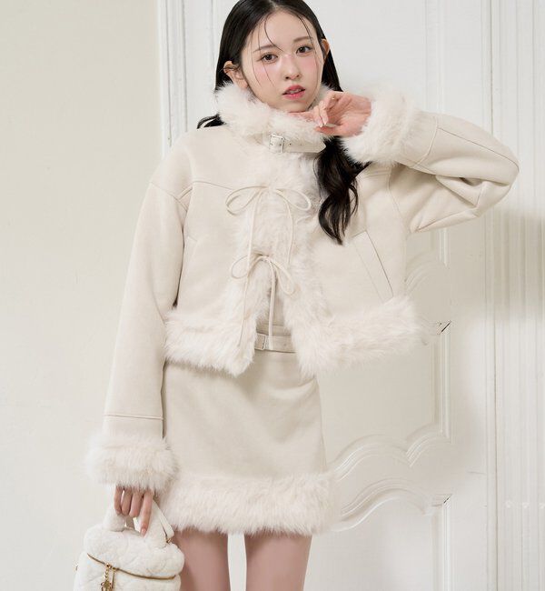  「フェイクムートンミニスカート」|スカート|