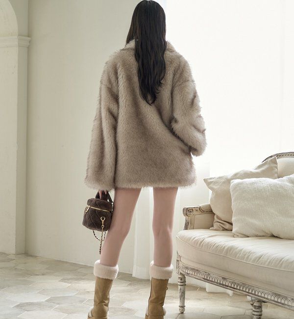  「ミドルフェイクファージャケット」|ダウンベスト・ベスト|