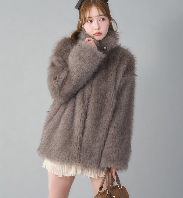  「ミドルフェイクファージャケット」|ダウンベスト・ベスト|