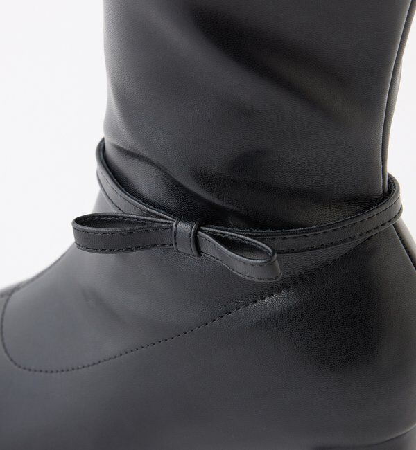  「【リボン取り外し可能】ポインテッドストレッチブーツ」|その他|