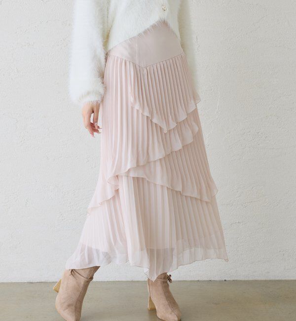  「プリーツティアードスカート」|スカート|