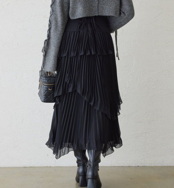  「プリーツティアードスカート」|スカート|