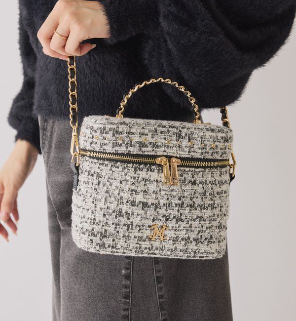  「スタッズ付キルティングバニティバッグ」|ショルダー・メッセンジャー|