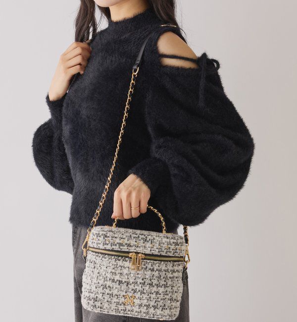  「スタッズ付キルティングバニティバッグ」|ショルダー・メッセンジャー|