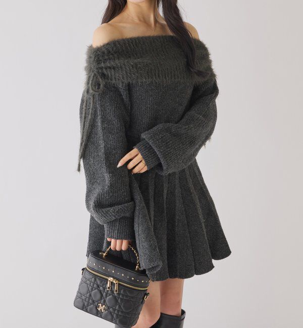  「スタッズ付キルティングバニティバッグ」|ショルダー・メッセンジャー|