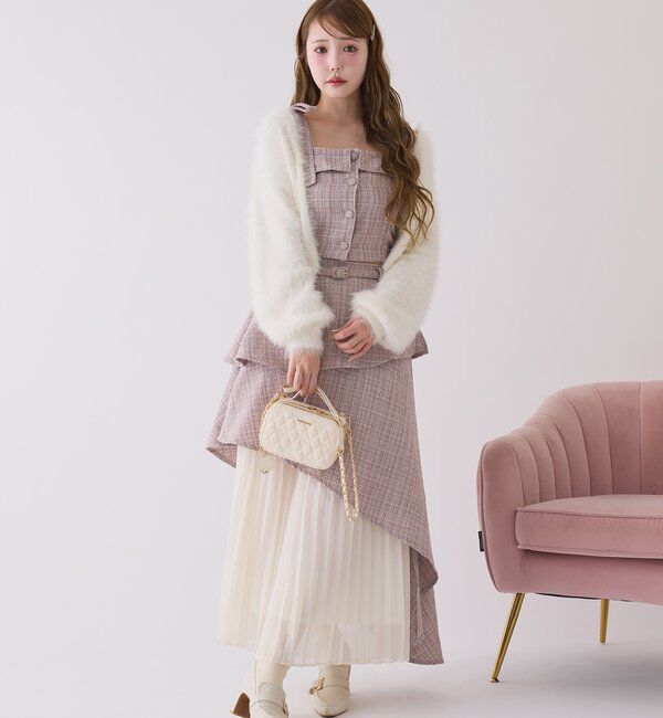  「【LouLoumei】異素材ミックスツイードセットアップ」|その他|