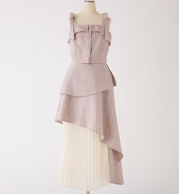  「【LouLoumei】異素材ミックスツイードセットアップ」|その他|