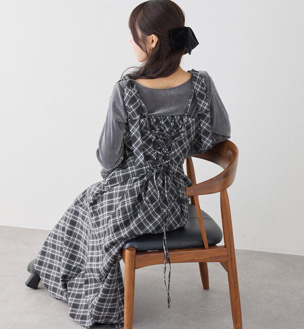  「【新色追加】着痩せ効果抜群/マイナス5キロ見えキャミワンピ」|ワンピース|