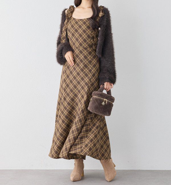  「【新色追加】着痩せ効果抜群/マイナス5キロ見えキャミワンピ」|ワンピース|