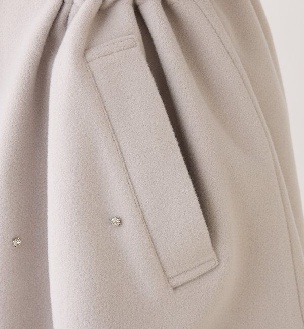  「フードフェイクファービジューミドルコート」|その他|