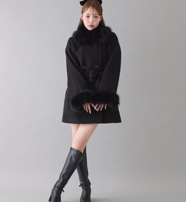  「3WAY衿袖ファーミドルコート」|その他|