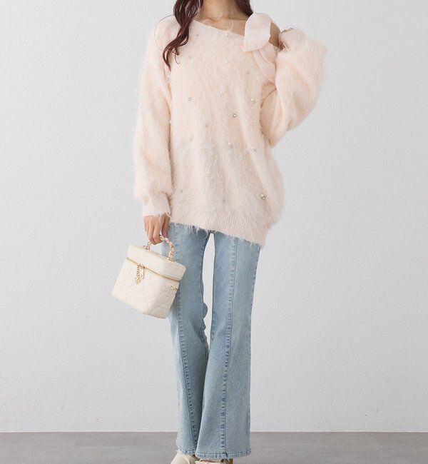  「ビジューシャギーニット」|ニット・セーター|