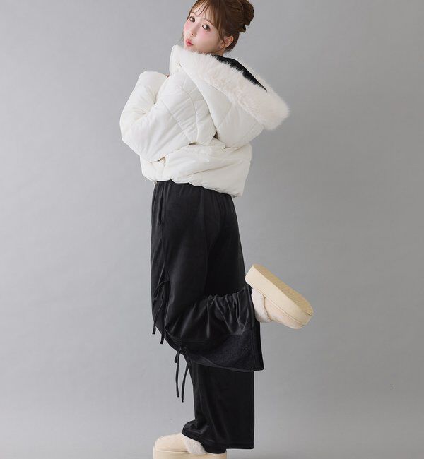  「ファー付きショートフェイクダウン」|ダウンベスト・ベスト|