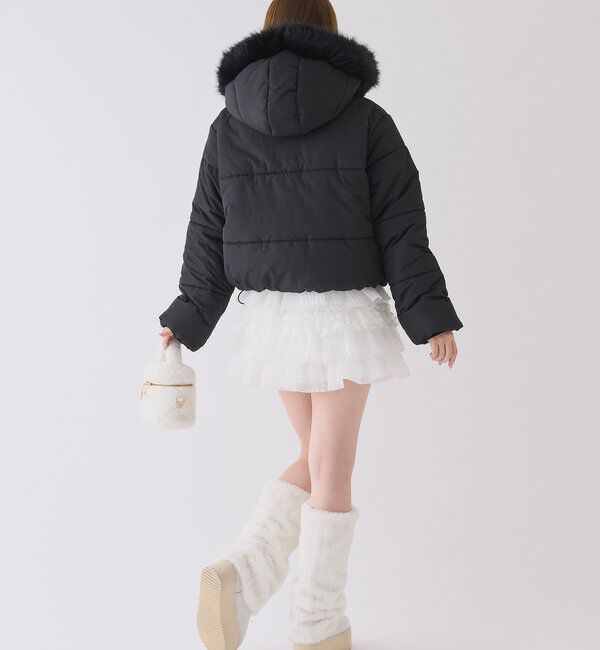  「ファー付きショートフェイクダウン」|ダウンベスト・ベスト|