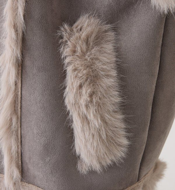  「フェイクムートンロングジャケット」|ダウンベスト・ベスト|