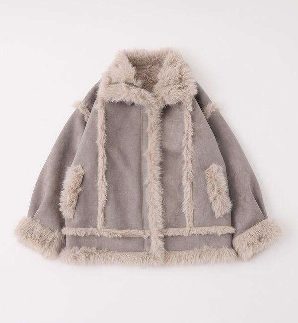  「フェイクムートンロングジャケット」|ダウンベスト・ベスト|