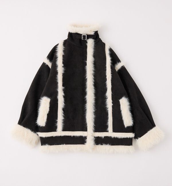  「フェイクムートンロングジャケット」|ダウンベスト・ベスト|