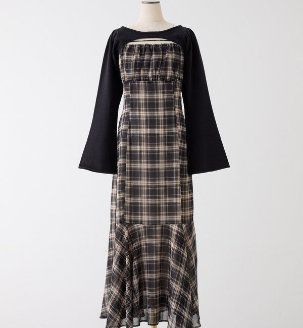 「２枚セットチェックワンピ」|ワンピース|