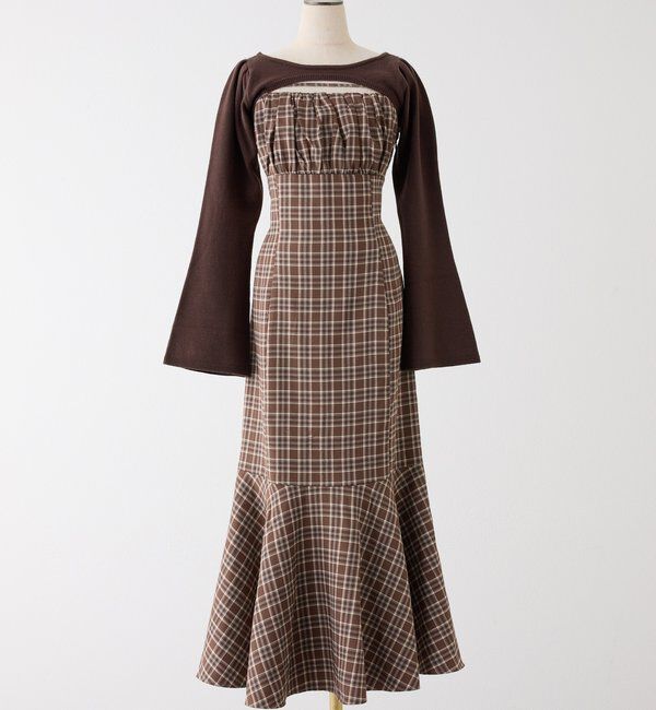  「２枚セットチェックワンピ」|ワンピース|