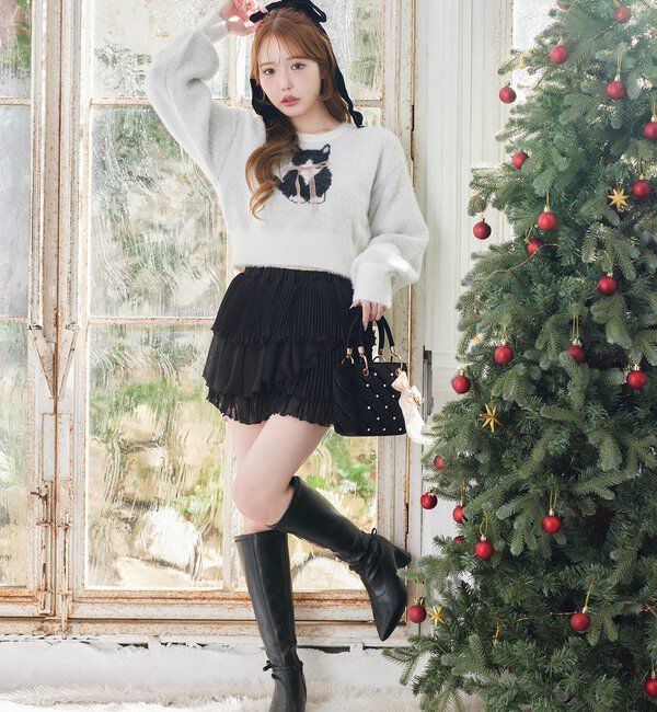  「【HolidayCollection】プリーツティアードミニスカート」|スカート|