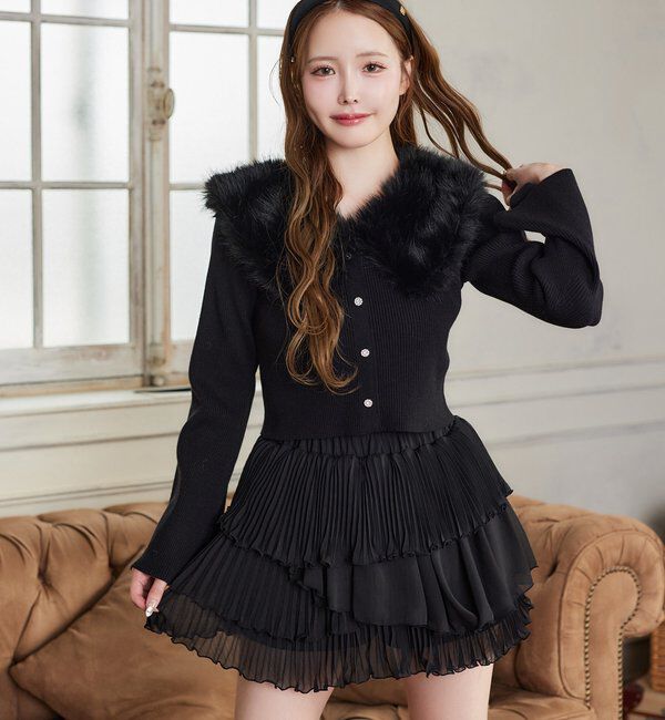  「【HolidayCollection】プリーツティアードミニスカート」|スカート|