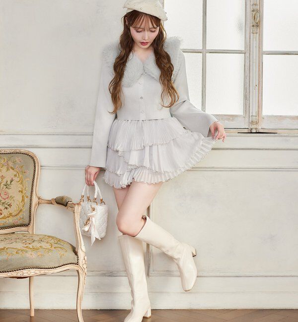  「【HolidayCollection】プリーツティアードミニスカート」|スカート|