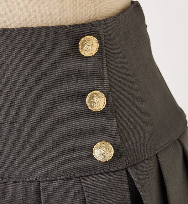  「金ボタンプリーツスカート」|スカート|