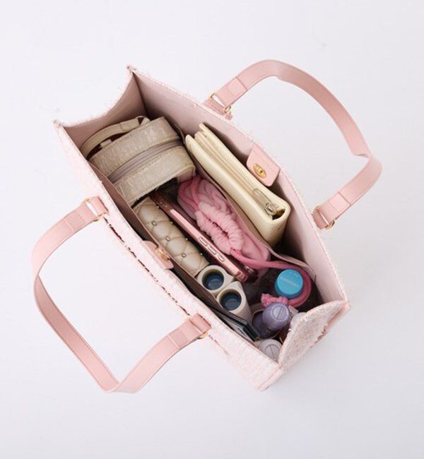  「【LouLoumei】ハートチャーム付きキャリーオントート/自立可能/推し活」|トートバッグ|