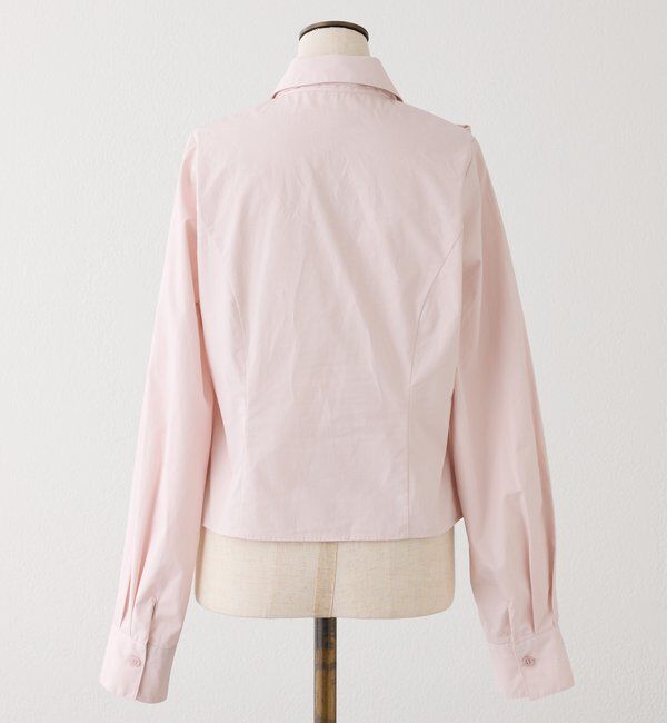  「【リボン取り外し可能】フロントギャザーボウタイシャツ」|シャツ・ブラウス|