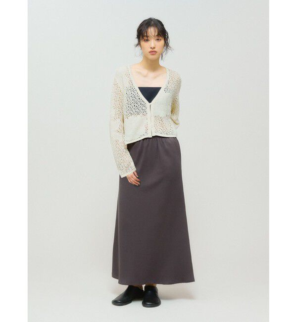 MIDIUMISOLID「MIDIUMISOLID for Ladies レースメッシュカーディガン」|ニット・セーター|