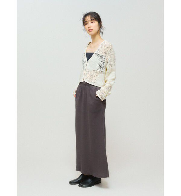 MIDIUMISOLID「MIDIUMISOLID for Ladies レースメッシュカーディガン」|ニット・セーター|