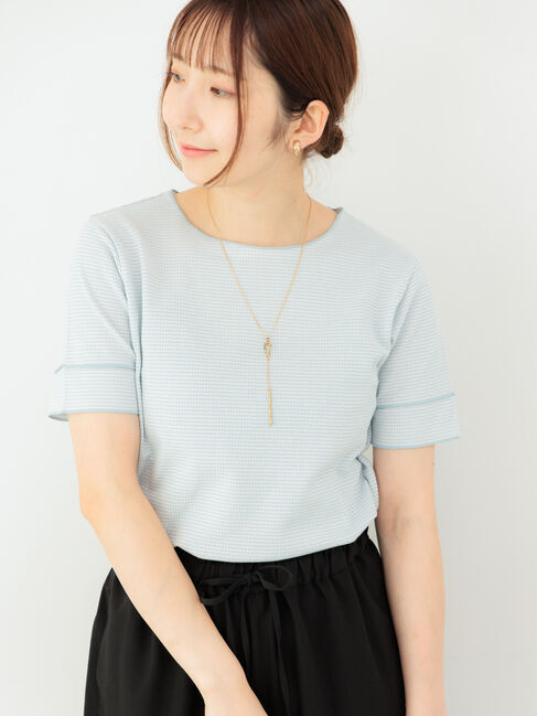 Te chichi TERRASSE「ポップコーンジャカードメロートップス」|その他|ブルー