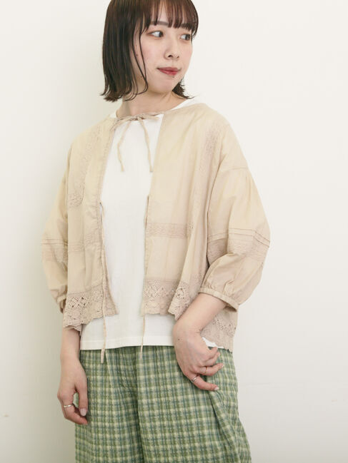 Samansa Mos2「パッチワークレースブラウス」|シャツ・ブラウス|