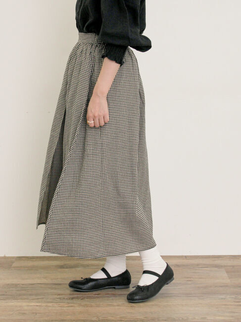 Samansa Mos2「【Cross&times;Linen】ラップ風スカート」|スカート|