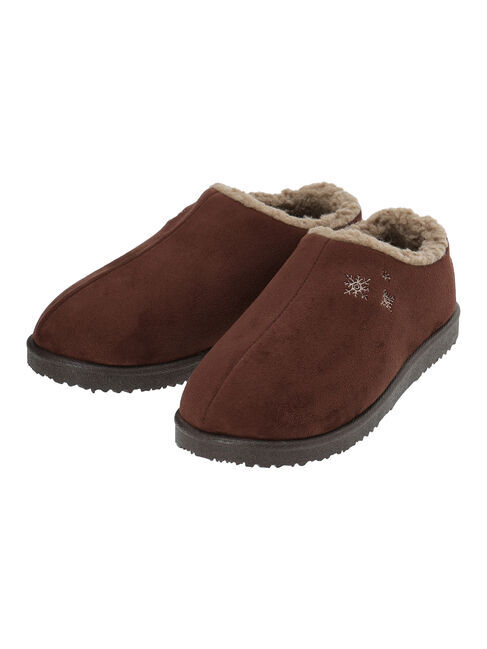 Samansa Mos2「雪柄刺繍ムートンシューズ」|ショートブーツ|