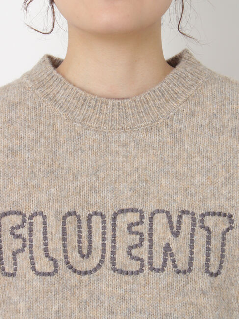 Samansa Mos2「ロゴ刺繍プルオーバーニット」|ニット・セーター|