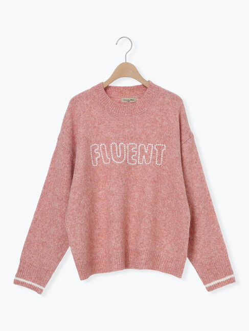 Samansa Mos2「ロゴ刺繍プルオーバーニット」|ニット・セーター|