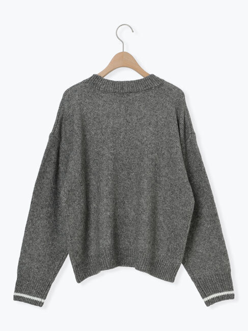 Samansa Mos2「ロゴ刺繍プルオーバーニット」|ニット・セーター|