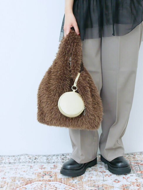 Samansa Mos2 blue「フェイクファーマルシェバッグ」|その他|