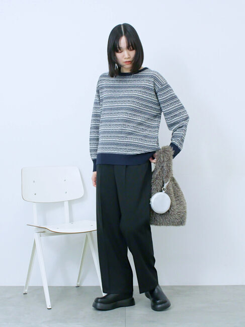 Samansa Mos2 blue「フェイクファーマルシェバッグ」|その他|