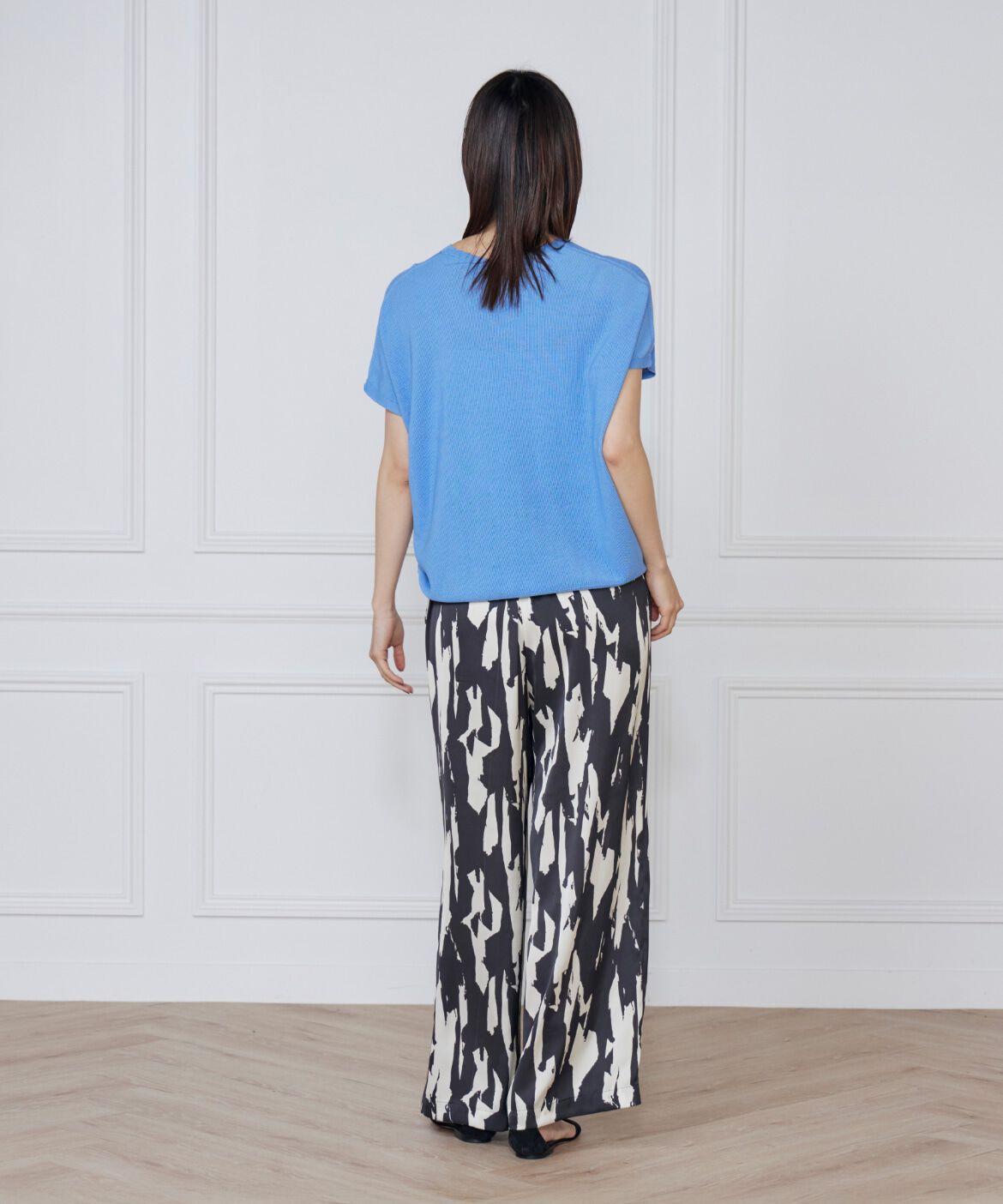 INED「《WEB限定》鹿の子編みVネックサマーニット《Cuoo》」|ニット・セーター|