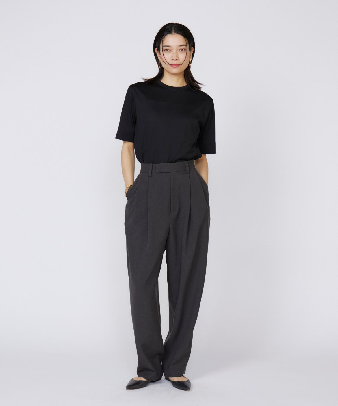 INED「サイドスリットデザインTシャツ」|Tシャツ・カットソー|